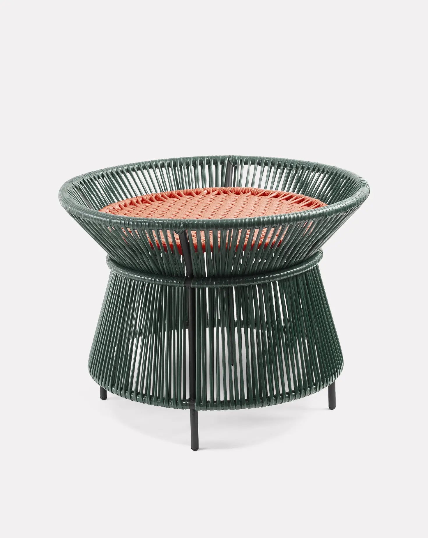Table panier vert mousse