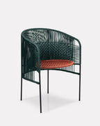 Chaise de salle à manger vert mousse