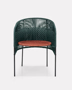 Chaise de salle à manger vert mousse