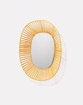 Miroir mural ovale jaune miel