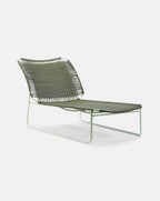 Lit de repos vert olive et vert pastel