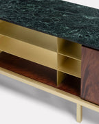 Meuble de salon Zuan en bois d'acajou