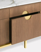 Buffet de salle à manger Zuan en bois de chêne