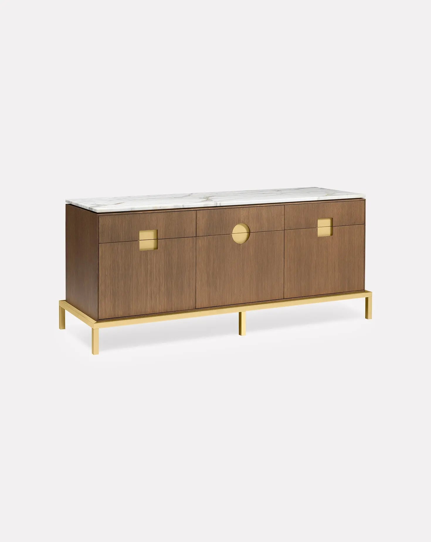 Buffet de salle à manger Zuan en bois de chêne