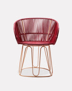 Chaise de salle à manger rouge