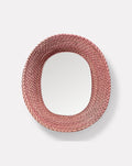 Miroir mural ovale rouge violet